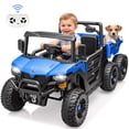thumbnail image 1 of 2-In-1 24V 440W Kids Ride On Electric Dump Truck Car with Parental Remote, 4WD Electric Car with Anti-Collision Bar, Ride on Toy with Bluetooth/MP3, Gift for Kids Boys Girls Aged 3-5, Blue, 1 of 8