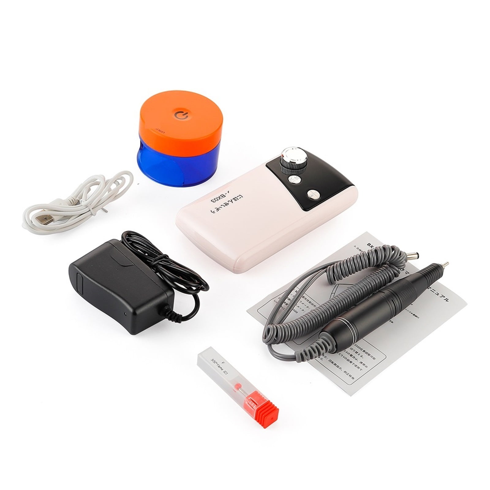 2 In 1 35000RPM Nail Drilling Machine, Nail Polisher Sander, Manciure Drill, Electric Nail File With Mini Nail Dryer Nail Lamps ,Low Noise