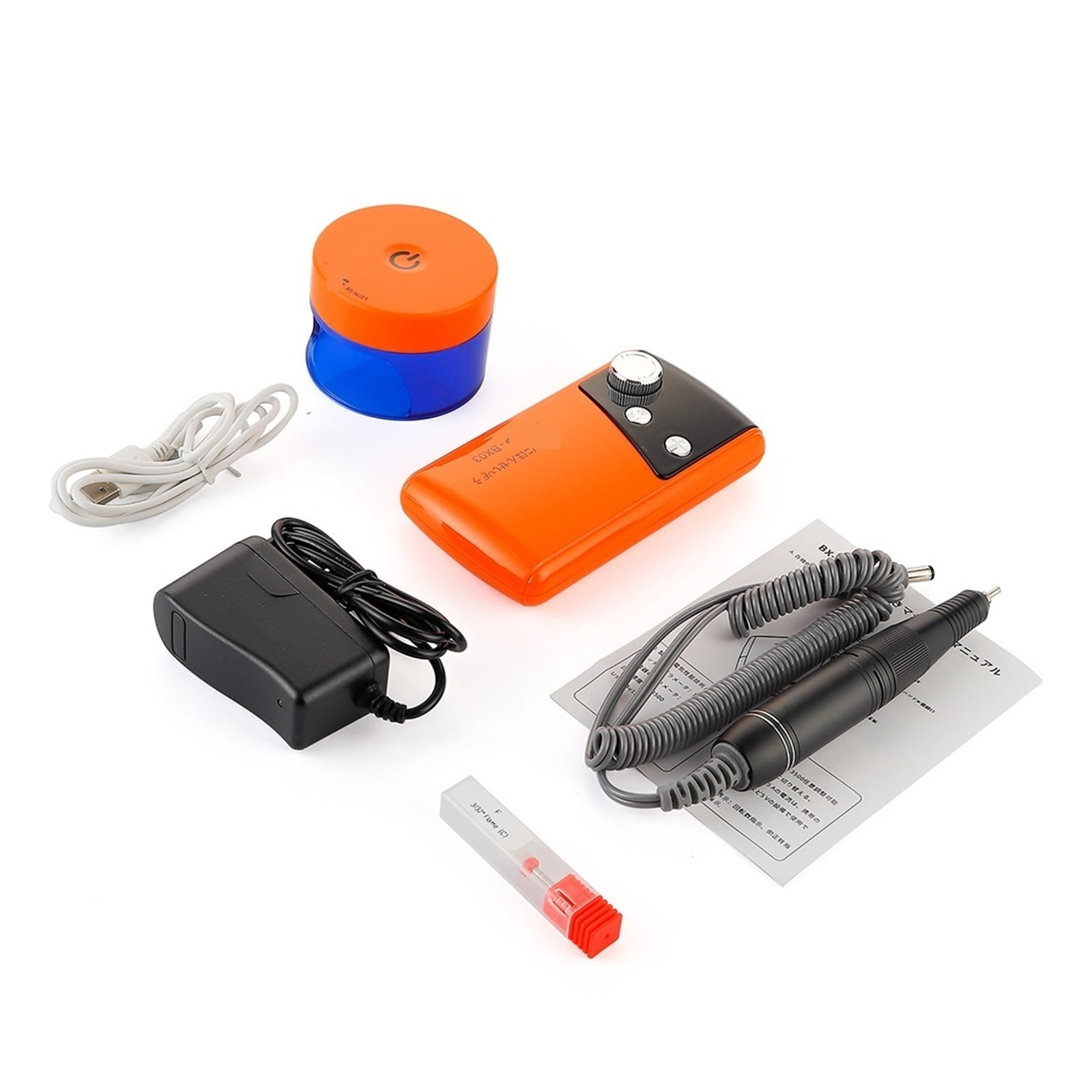 2 In 1 35000RPM Nail Drilling Machine, Nail Polisher Sander, Manciure Drill, Electric Nail File With Mini Nail Dryer Nail Lamps ,Low Noise