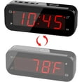 2 In 1 Alarm Clock, Indoor Thermometer, Digital Clock,Turn It Over
