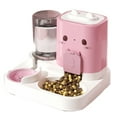 thumbnail image 1 of 2 In 1 Automatic Pet Feeder Removable Portable - Convenient Drinking Cats Feeder Bowl for Small Animals - Pink, 1 of 4