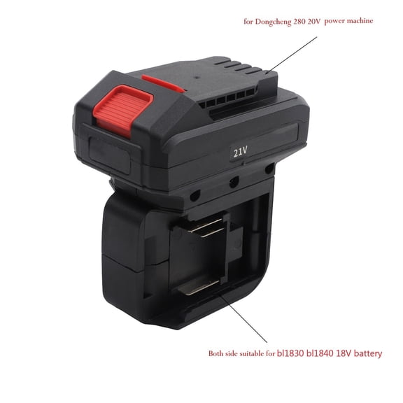 2 In 1 Battery Converter For Electric Drill Wrench And Work Light For Dongcheng 280 20V For Bl1830 Bl1840 Power Tool Accessories