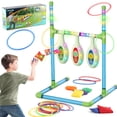 thumbnail image 1 of 2-In-1 Bean Bag Toss & Ring Throwing Game With Lights, Indoor Outdoor Led Game Set For Family Parties, 1 of 9