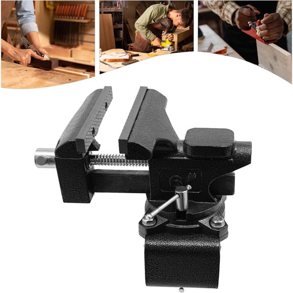 2-In-1 Bench Vise for Workbench Table Vise Clamp 6 inch Jaw Length 270 Rotatable Vise for Woodworking Home Workshop Welding and DIY (6 inch)