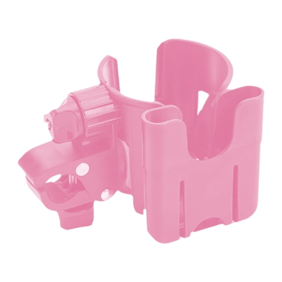 2-In-1 Bike Cup Holder with Phone Storage ,Anti-Slip Liner Adjustable Clamp for Motorcycle Scooter Handlebar Mount(Pink)