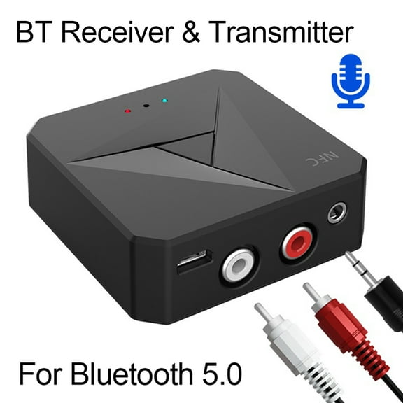 2 In 1 Bluetooth 5.0 Receiving Transmitting Car 3.5AUX RCA Phone NFC Adapter