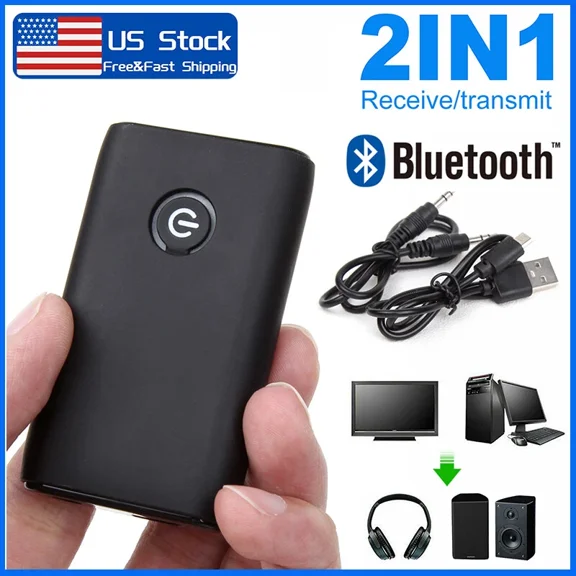 2-In-1 Bluetooth 5.0 Wireless Audio Aux 3.5Mm Adapter Transmitter And Receiver