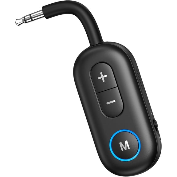 2-In-1 Bluetooth Transmitter Receiver Upgraded Bluetooth 5.3 Audio Adapter Wireless Headphones Low Latency Hands-Free Audio Adapter for Airplane Travel Car Home Stereo Theater