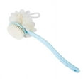 2 In 1 Body Wash Brush Sponge Back Scrubber Long Handled Shower Dry
