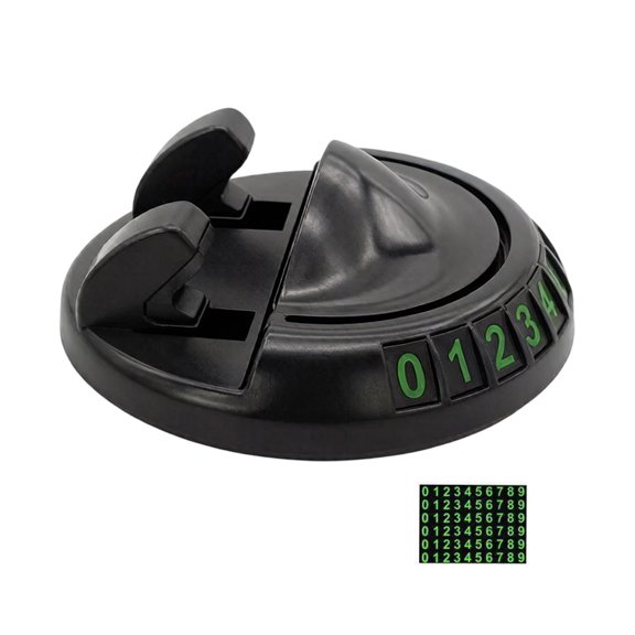 2 In 1 Car Phone Holder & Parking Number Plate with 360 Degree Rotation Upgrades for Dashboards Mounting General Design