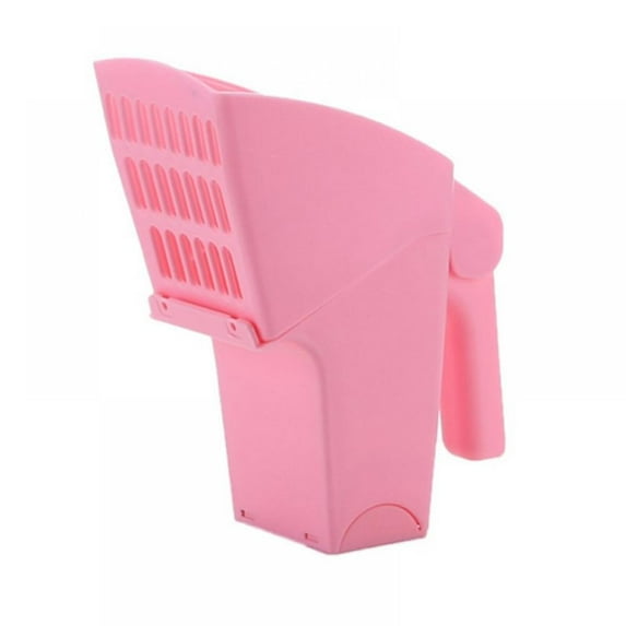 2 In 1 Cat Litter Cleaning Tool, Plastic Cat Litter Sifter Scoop With Extra Waste Bag Holder