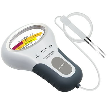 2 In 1 Chlorine Detector PH & CL2 Meter Swimming Pool Spa Chlorine Monitor Tester Aquarium Hot Spring Water Quality Tester (round)