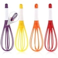 thumbnail image 1 of 2-In-1 Collapsible whisk, 12-Inch Balloon and Flat Whisk Silicone, Premium Silicone Wire Cooking Whisk 4pcs, 1 of 5