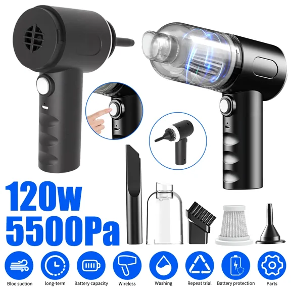 2 In 1 Compressed Air Duster Air Blower & Vacuum Cleaner Cordless Duster Blower
