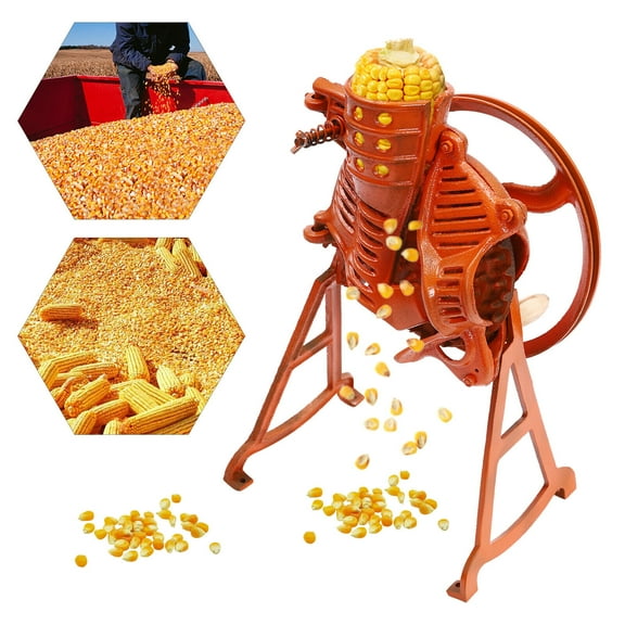 2-In-1 Corn Thresher Hand Corn Cob Sheller Corn Kernels Thresher Machine 10cm Corn Cob Sheller for Farms and Families