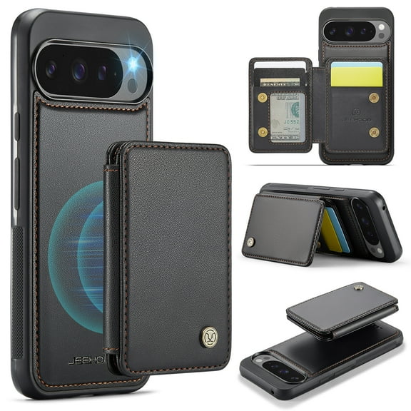 2 In 1 Detachable Magnetic Cards Solt Leather Phone Case For Google Pixel 9A Holder Shockproof Protection Cover