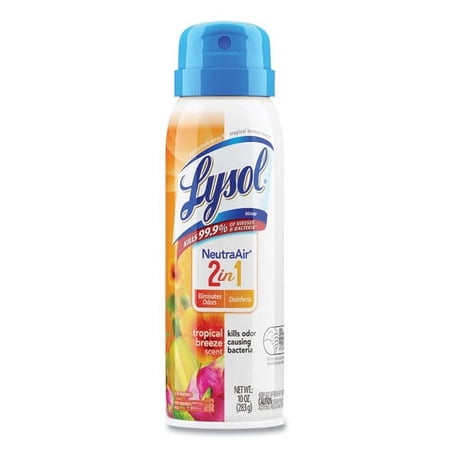 2 In 1 Disinfectant Spray Iii, Tropical Breeze, 10 Oz Aerosol Spray, 6/carton | Bundle of 2 Cartons