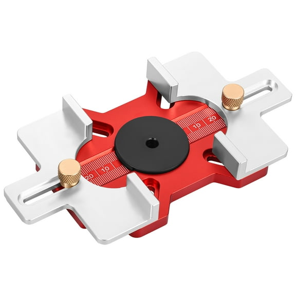 2 In 1 Door Hinge Jig Aluminum Alloy Woodworking Hole Opener Slotting Locator Quick Install Positioning Slotting Adjustable Depth for Multi Scenes​