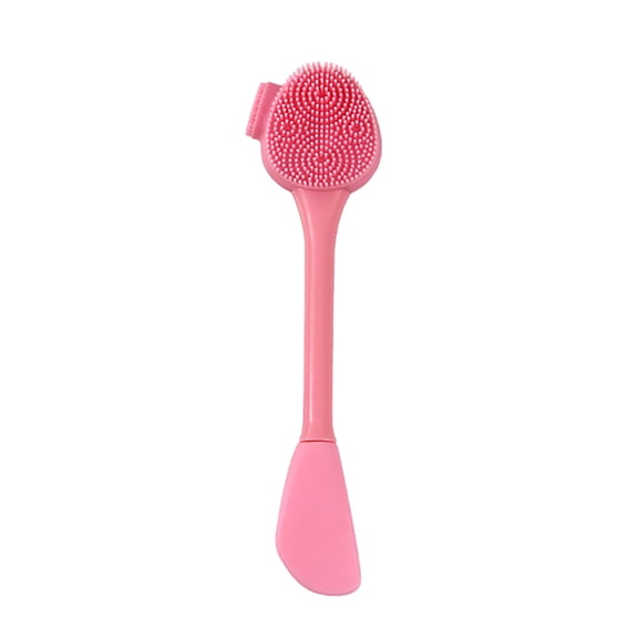 Beauty Tools 2 In 1 Double Ended Silicone Face Cleansing Brush with Massage Applicator for Deep Cleaning Facial Care