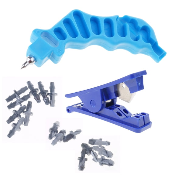 2 In 1 Drip Irrigation Hole Puncher And Cutter With 16pcs Plugs For Garden Watering Tool Irrigation Equipment