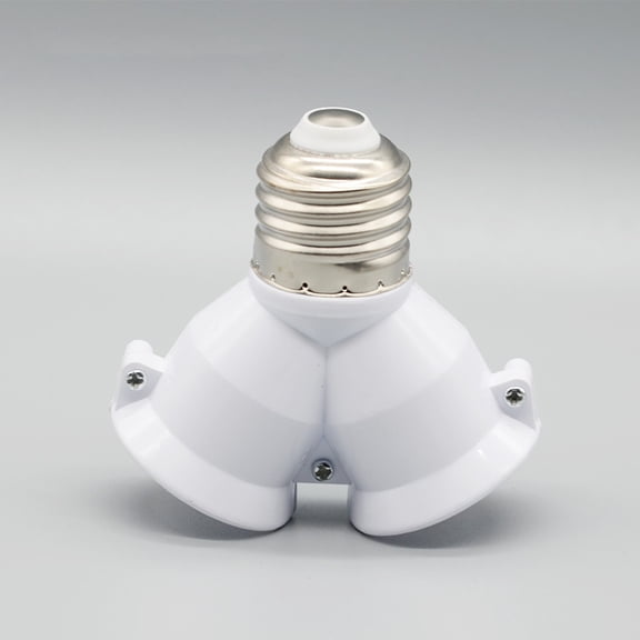 2 In 1 Dual E27 Lamp Holder Converter For Bulb Lighting LED Base Screw Light Lamp Bulb Socket E27 To 2-E27 Splitter Adapter