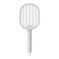 thumbnail image 1 of 2-In-1 Electric Fly Swatter Racket Usb Rechargeable Mosquito Zapper With 4000V High Voltage Grid Purple Light For Indoor Outdoor Home Garden Camping Use, 1 of 6