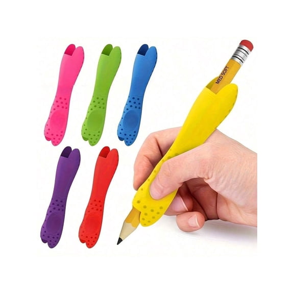 2 In 1 Ergonomic Writing Aid Posture Corrector Dual Ended Grip With Sensory Feedb,6PCS