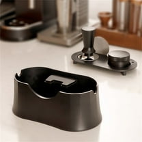 2 In 1 Espresso Knock Box Coffee Tamper Mat Detachable Coffee Tamping Station Black YIWEI