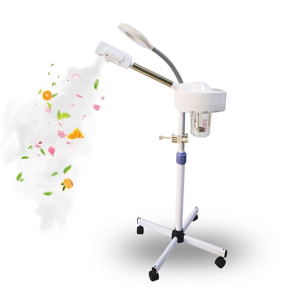 2-In-1 Facial Steamer+5X Headlight Ozone Humidifier with Adjustable Nozzle, Home Salon Spa Beauty Equipment.