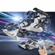 2-In-1 Flying Car & Stunt Drone, Land and Air 360° Flip Aircraft High Speed Drift Cars, Rechargeable 2.4Ghz 4WD Dual-Mode Car Mini Drone With Remote Control, 3 Speeds Adjustable