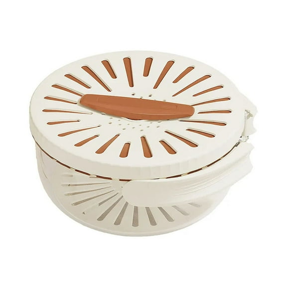 2-In-1 Fruit Drain Basket Vegetable Washing Basket With Foldable Handle Refrigerator  Crisper Storage Bowl For Home Kitchen