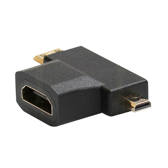 2 In 1 HDMI Female To Micro/Mini HDMI-Compatible Male Adapter T Shape Converter 1080P TAPDRA Spare Part