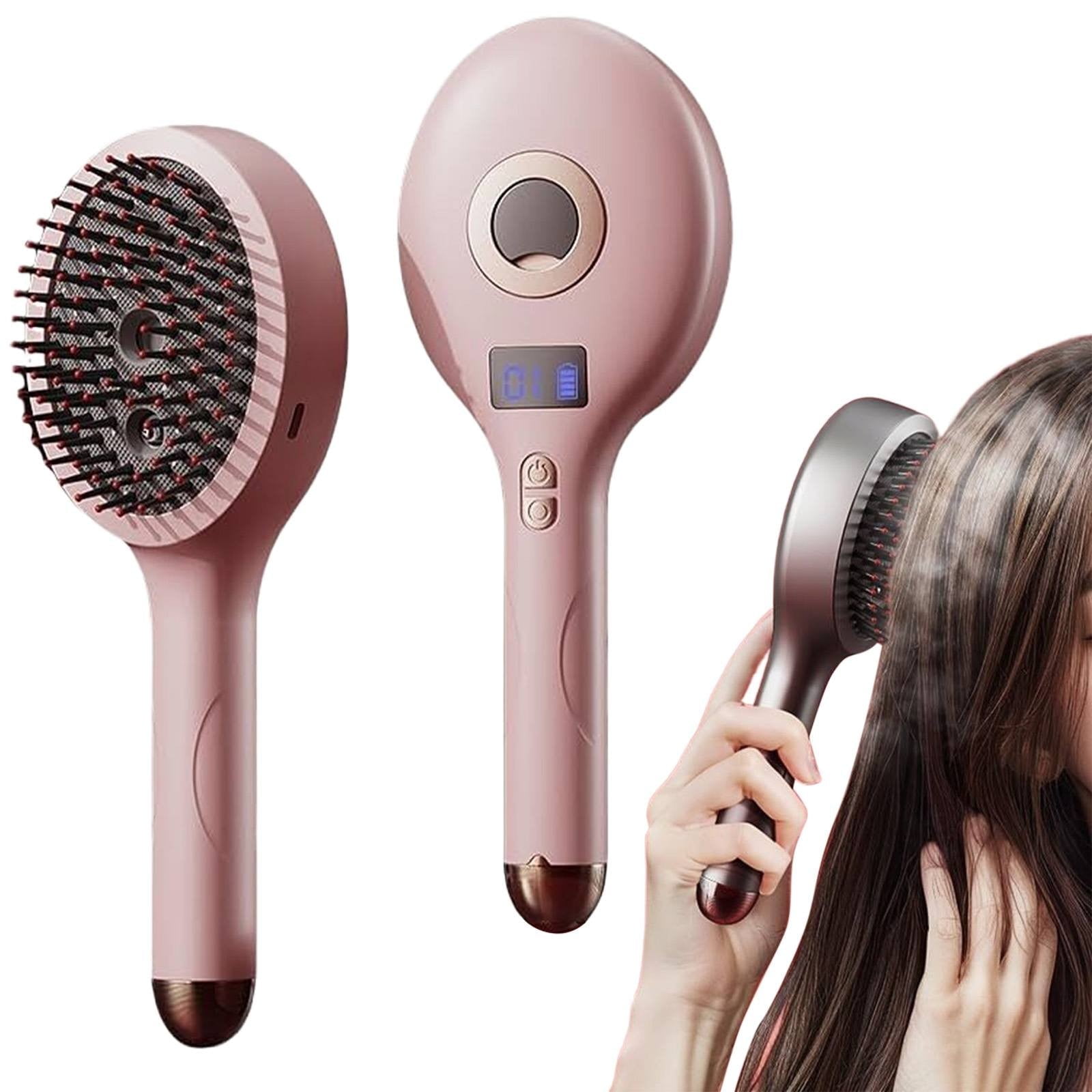 2-in-1 Styling Brush & Hair Mist Sprayer - AA003 Model, Soft Glide Bristles, Smooths Frizz, Portable Hair Care Tool for Wet & Dry Hair, Travel Friendly, Pink Makeup Organizers