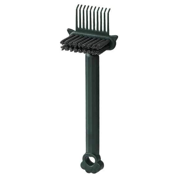 2 In 1 Hairbrush Cleaner Tool With Pick, Portable Comb Cleaning Rake For Lint And Hair, Reusable Brush Scrubber For Travel Home Salon (Green)