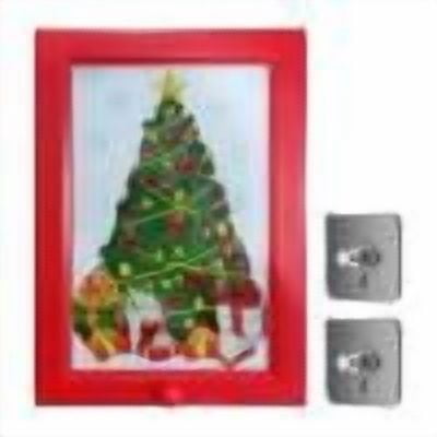 2-In-1 Handy Candy Dispenser Picture Frame Creative Wall Mounted Candy Art Dispenser Suitable for Birthday & Holiday Gifts (Xmas Tree)
