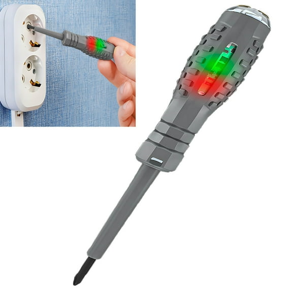 2-In-1 High Torque Strong Magnetic Screwdriver Electricity Detector,Non Contact Voltage Tester,Electric Tester Pen,Voltage Tester Pen Dual Light Color 12V-240V Non-Contact Voltage Detector,Cross-head