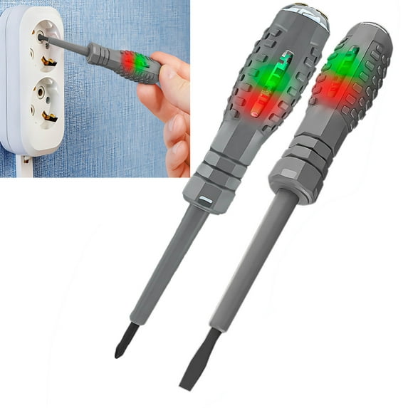 2-In-1 High Torque Strong Magnetic Screwdriver Electricity Detector,Non Contact Voltage Tester,Electric Tester Pen,Voltage Tester Pen Dual Light Color 12V-240V Non-Contact Voltage Detector,Flat+Cross