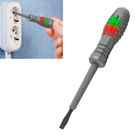 2-In-1 High Torque Strong Magnetic Screwdriver Electricity Detector,Non Contact Voltage Tester,Electric Tester Pen,Voltage Tester Pen Dual Light Color 12V-240V Non-Contact Voltage Detector,Flat