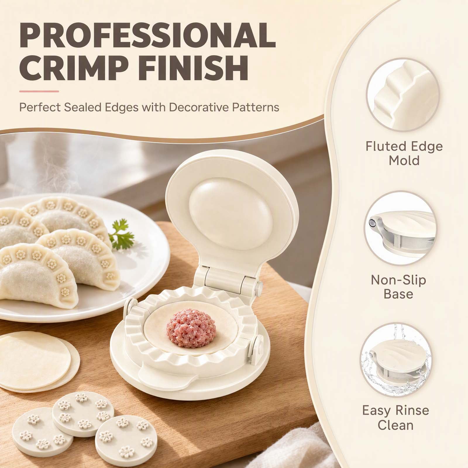 Hand Make Food 2 In 1 Household Dumpling Maker, Manual Press Dumpling Mold for Pierogi ...