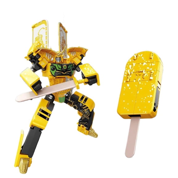 2 In 1 Ice Cream Deformation Robot For Creative Play Image Jar Mecha Mode