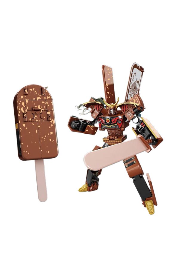 2 In 1 Ice Cream Deformation Robot For Creative Play Image Jar Mecha Mode