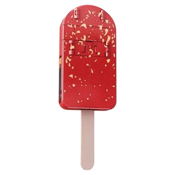 2 In 1 Ice Cream Transformer Popsicle Transform Into Robot Action Ice Cream Deformation Robot Birthday Party Favors Gift For & Adults (Red)
