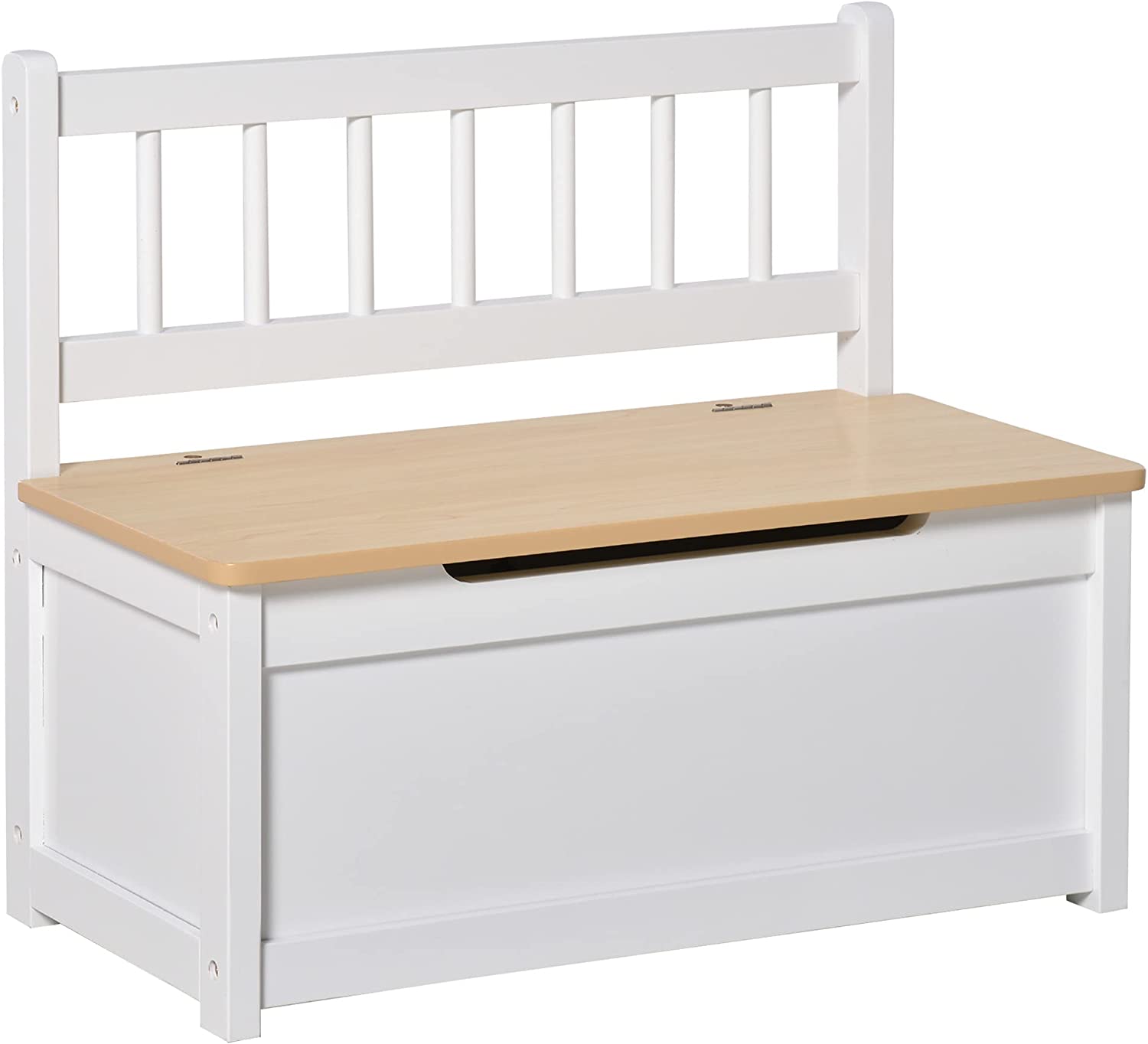 2In1 Kids Toy Chest Storage Box with Seat Bench Chunk Cube