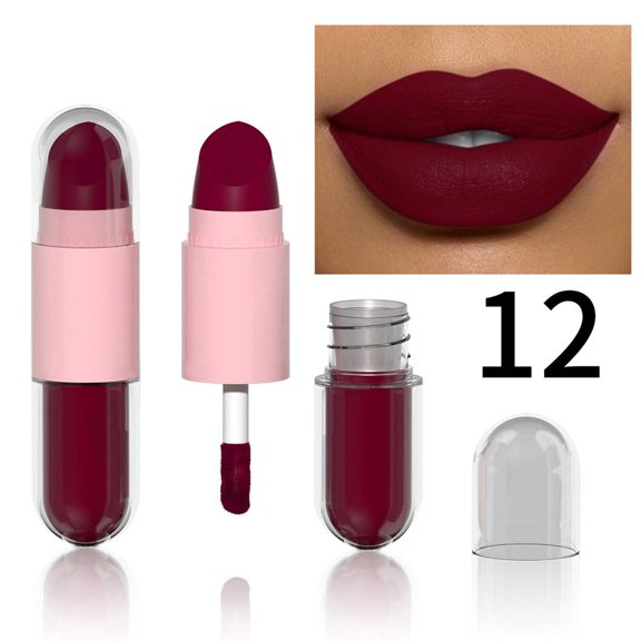 2 In 1 Lip Gloss And Cheek Blush,Waterproof Long Lasting Wear Deep Matte Gloss,Multi-use Solid Matte Makeup Stick For Face And Lip