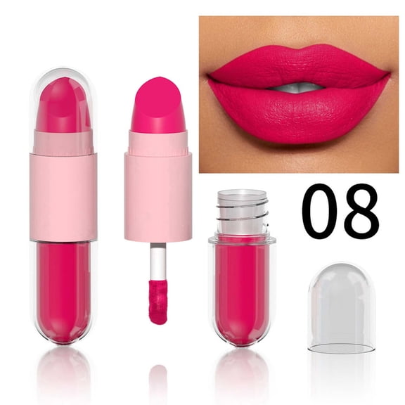 2 In 1 Lip Gloss And Cheek Blush,Waterproof Long Lasting Wear Deep Matte Gloss,Multi-use Solid Matte Makeup Stick For Face And Lip