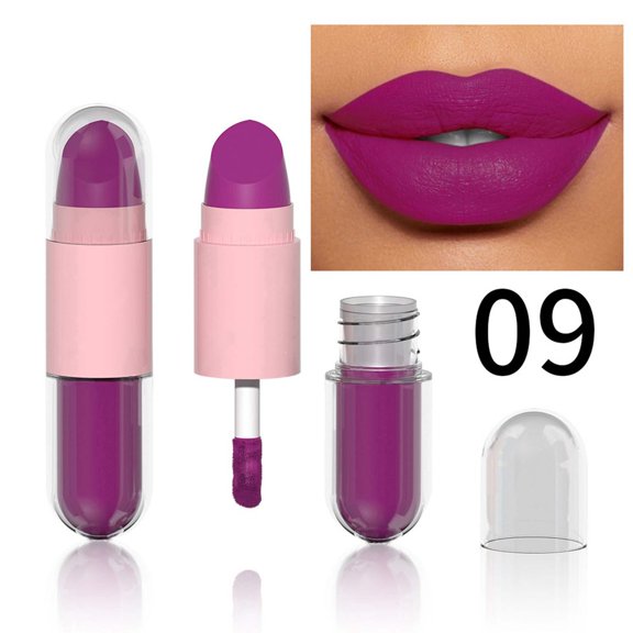 2 In 1 Lip Gloss And Cheek Blush,Waterproof Long Lasting Wear Deep Matte Gloss,Multi-use Solid Matte Makeup Stick For Face And Lip