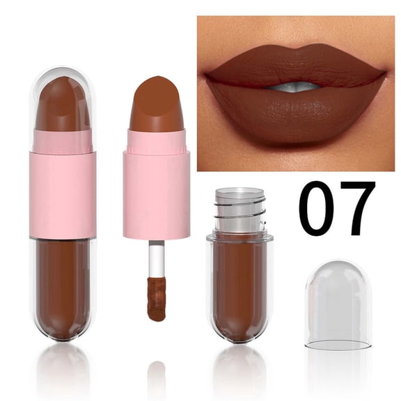 2 In 1 Lip Gloss And Cheek Blush,Waterproof Long Lasting Wear Deep Matte Gloss,Multi-use Solid Matte Makeup Stick For Face And Lip