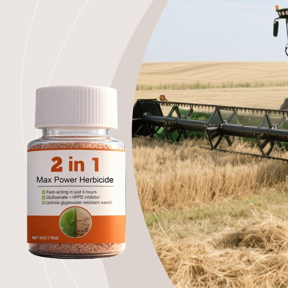 2 In 1 Max Power Herbicide, Low-Toxicity Formula For Long-Lasting Weed Control For Home, Garden, Landscaping,50g