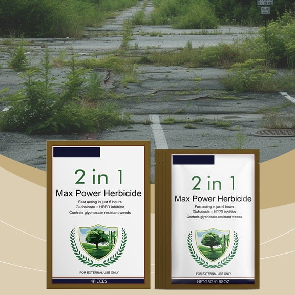 2 In 1 Maximum Power Herbicide, Low Toxicity Long-Lasting Control, Efficient Weed Removal For Garden Lawn And Outdoor Areas,0.88OZ,A set of 4 Pc