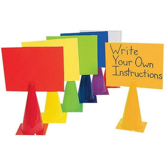 2-In-1 Message Cones, Set of 6, 15"